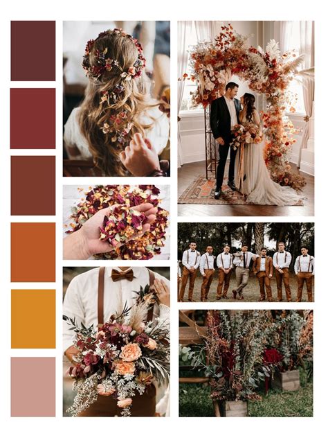 fall wedding theme colors